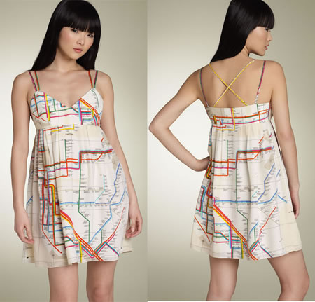 The Strange: subway map dress