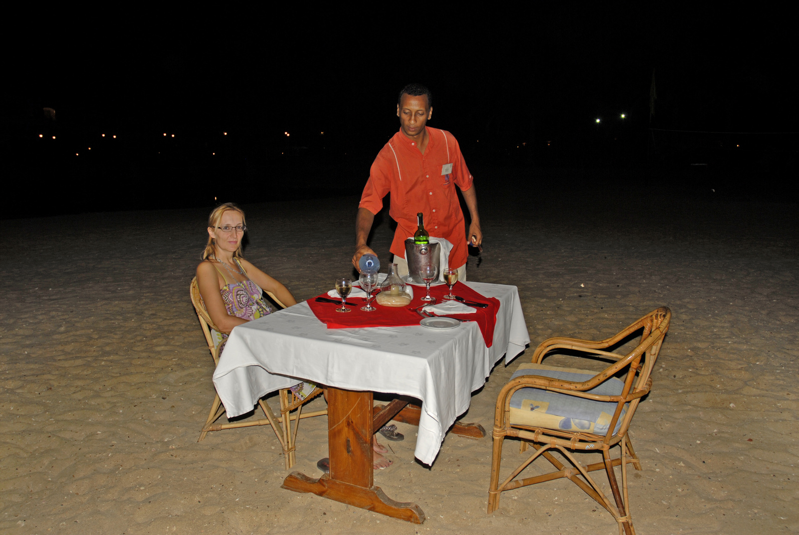 Marsa Alam vacsora a tengerparton