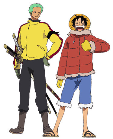 Zoro and Luffy by supermario228