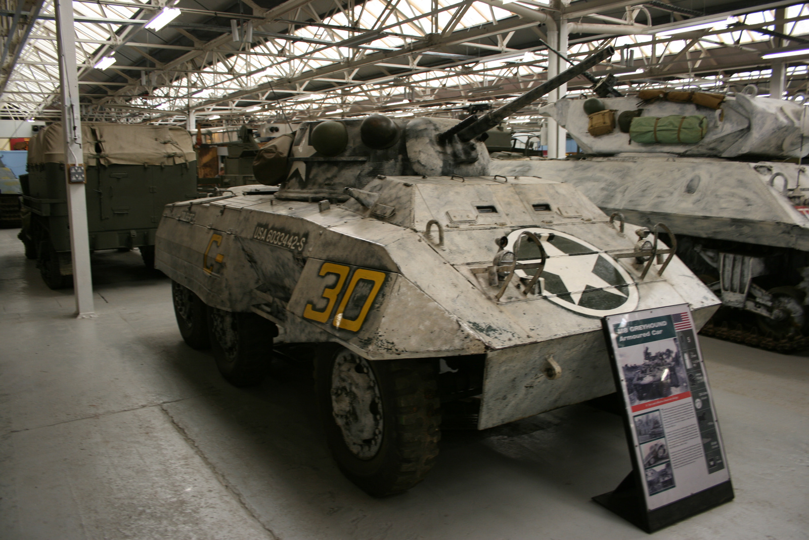 M8 Greyhound armoured car.