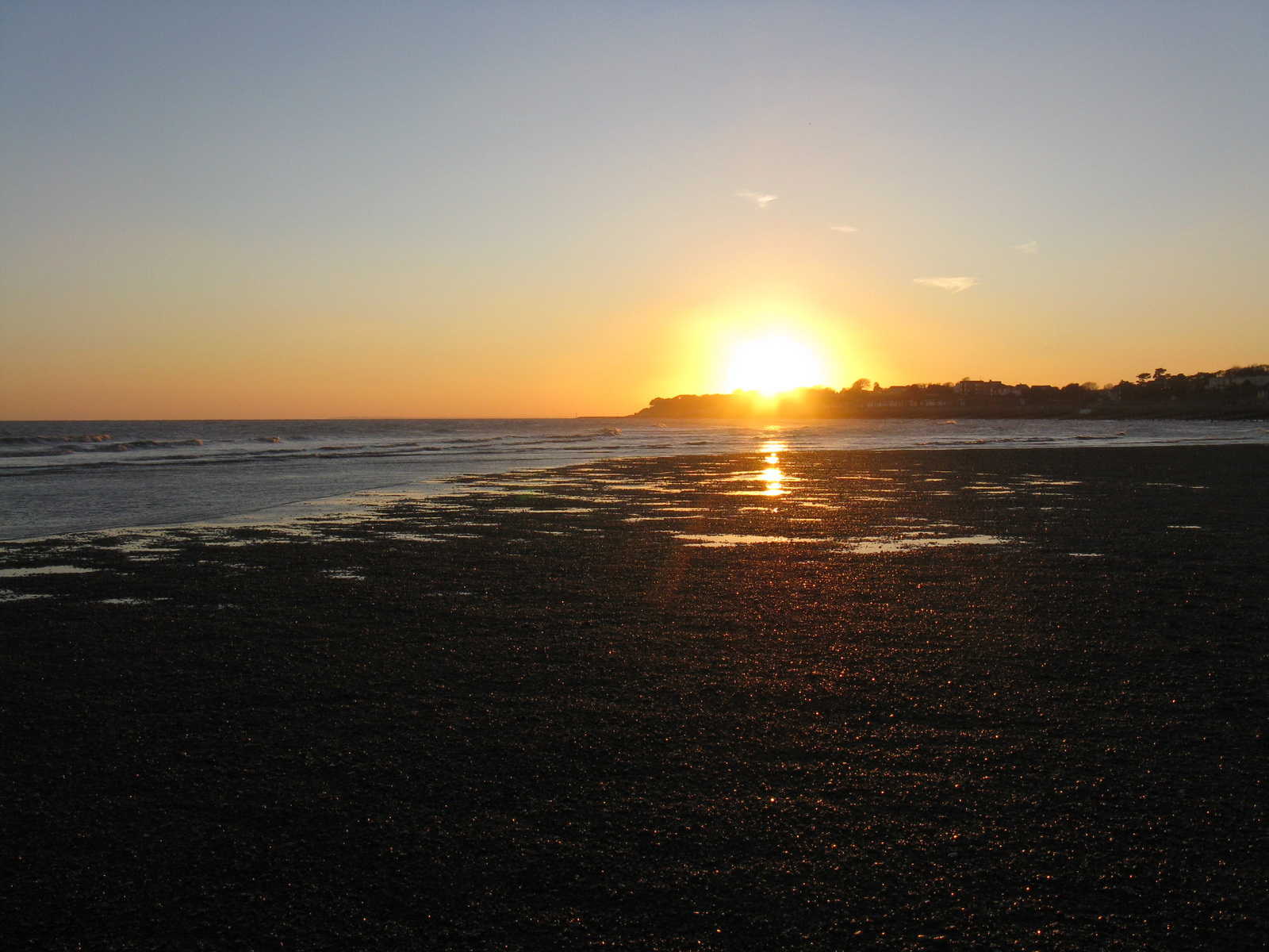 Sunset over the beach