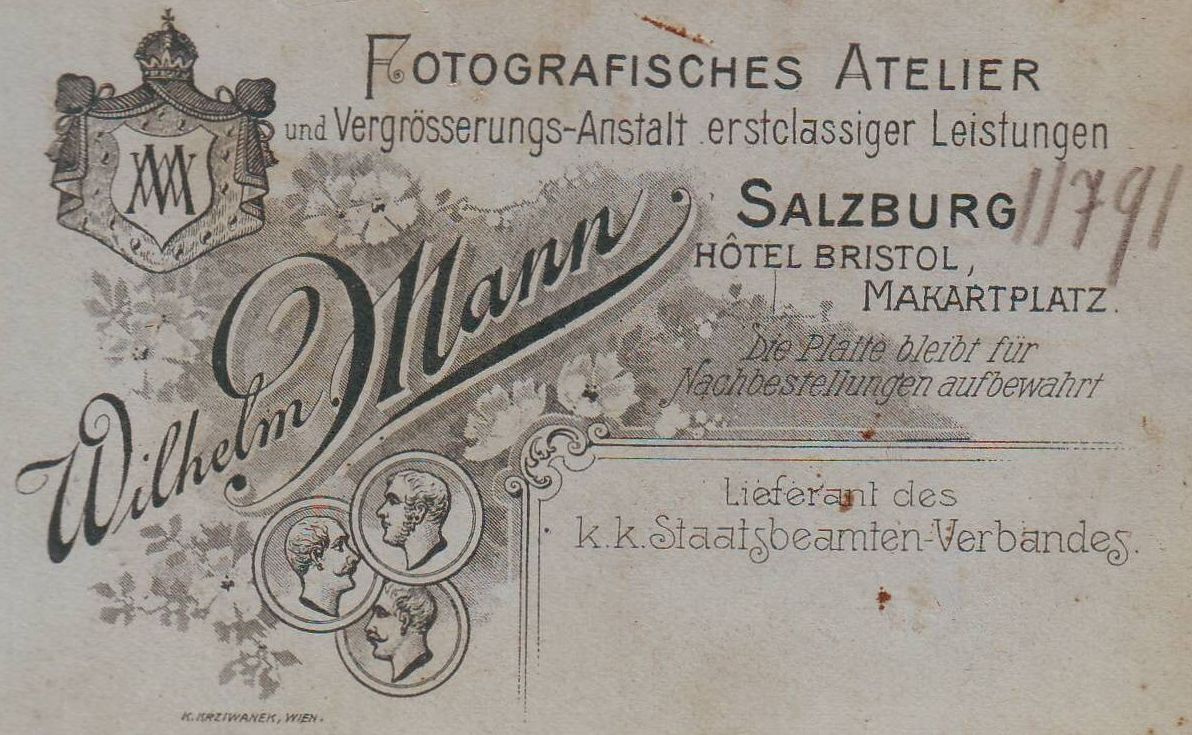 Wilhelm Mann, Salzburg, Hotel Bristol