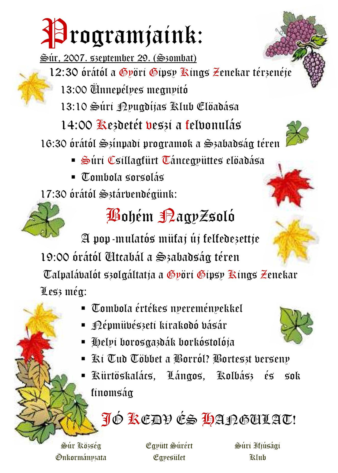 Szüreti mulatság program 2007