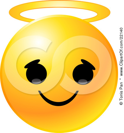 22140-Clipart-Illustration-Of-A-Yellow-Emoticon-Face-With-An-Inn