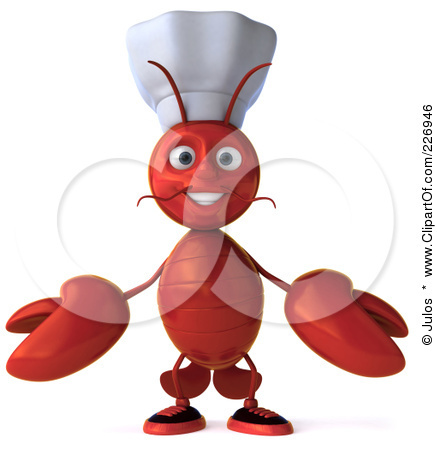 226946-Royalty-Free-RF-Clipart-Illustration-Of-A-3d-Lobster-Chef