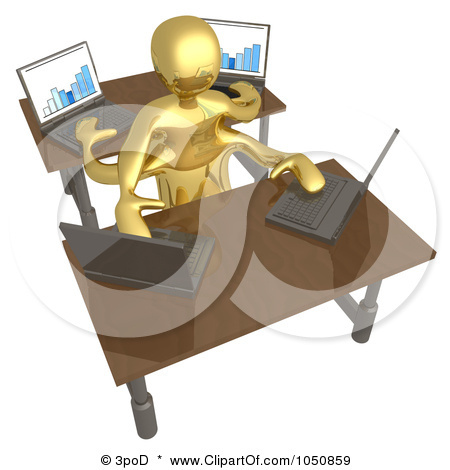 1050859-Royalty-Free-RF-Clip-Art-Illustration-Of-A-3d-Gold-Man-M