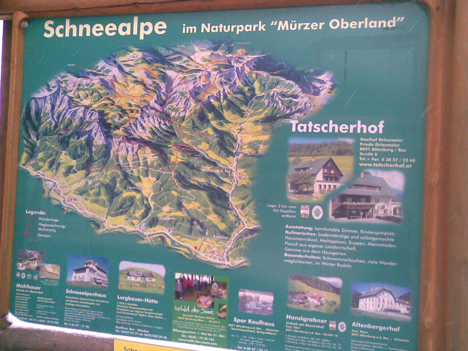 Schneealpe térkép