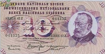 Svájc 10 Francs E