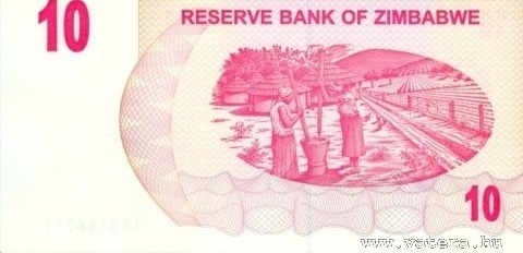 Zimbabwe 10 dollár H