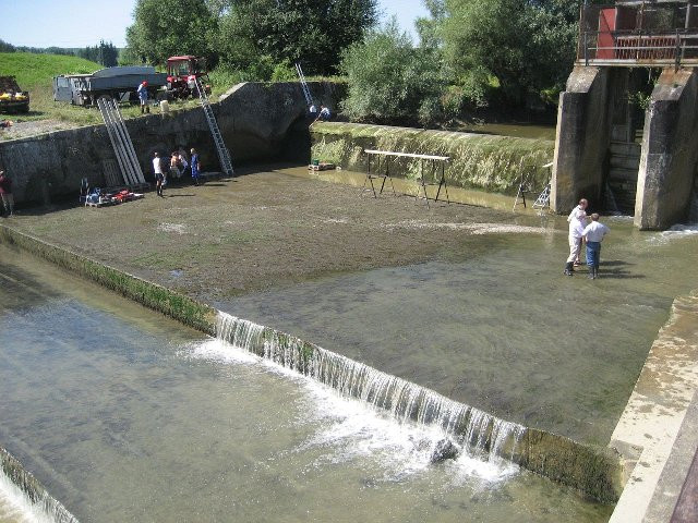 2008-07-11 Állapotfelmérés a szentgotthárdi duzzasztógátnál