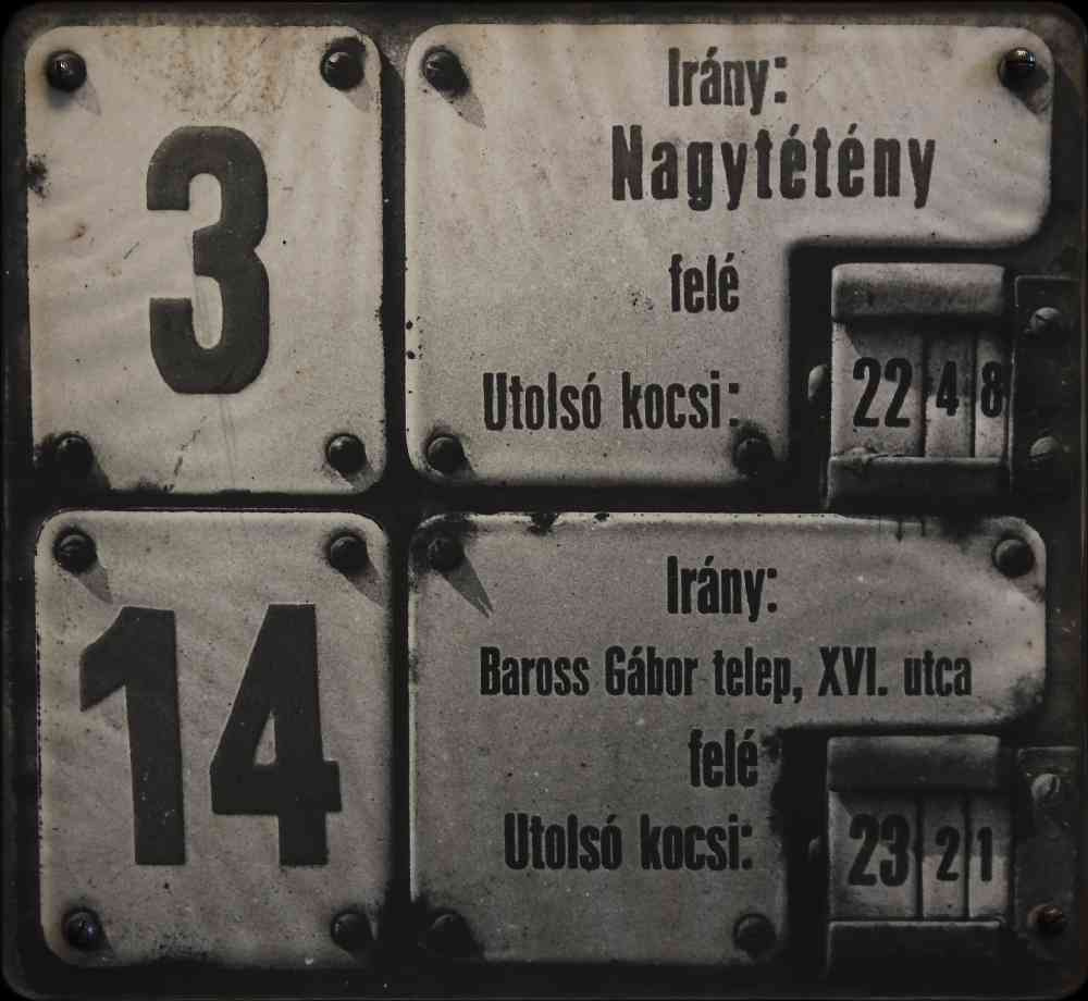 096 - Csiky Tibor - 14es és a 3as busz v.á., 1973. 28x31cm - Fot