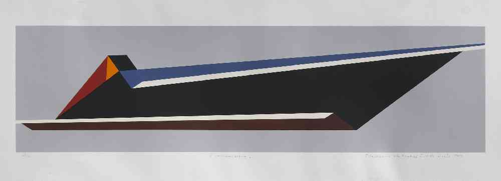 394 - Nemes Judit - Horizontális, 1999. 40x103cm - Szita 4-18-14