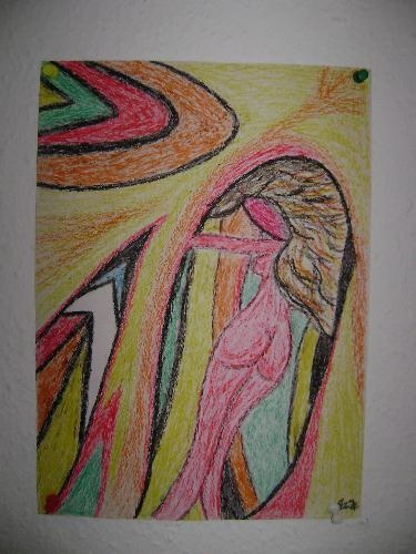 Tree Fairy(wax crayon drawing)