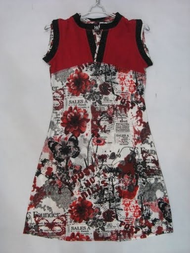 90723A-03A DNG RED COTTON JERSEY DRESS SIZE 2 4 6 PRICE USD 30[1