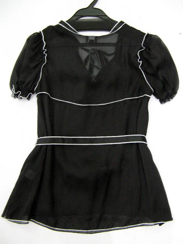 90820C-25 D&G BLACK SILK TOP SIZE 2 4 6(BACK) PRICE USD 39