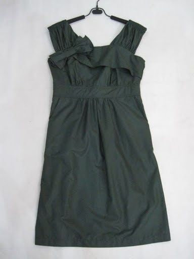 90807A-47 PRADA GREEN COTTON DRESS SIZE 2 4 6 PRICE USD 42[1]