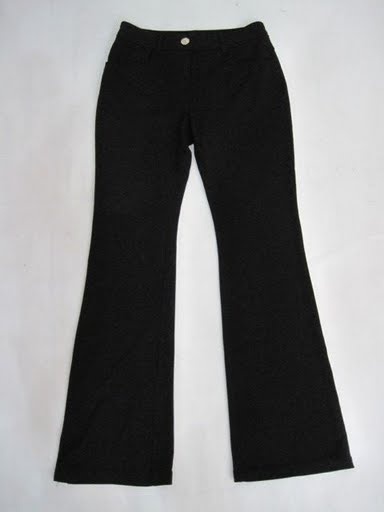 90807A-46 GUCCI BLACK COTTON JERSEY TROUSERS SIZE 2 4 6 8 PRICE 