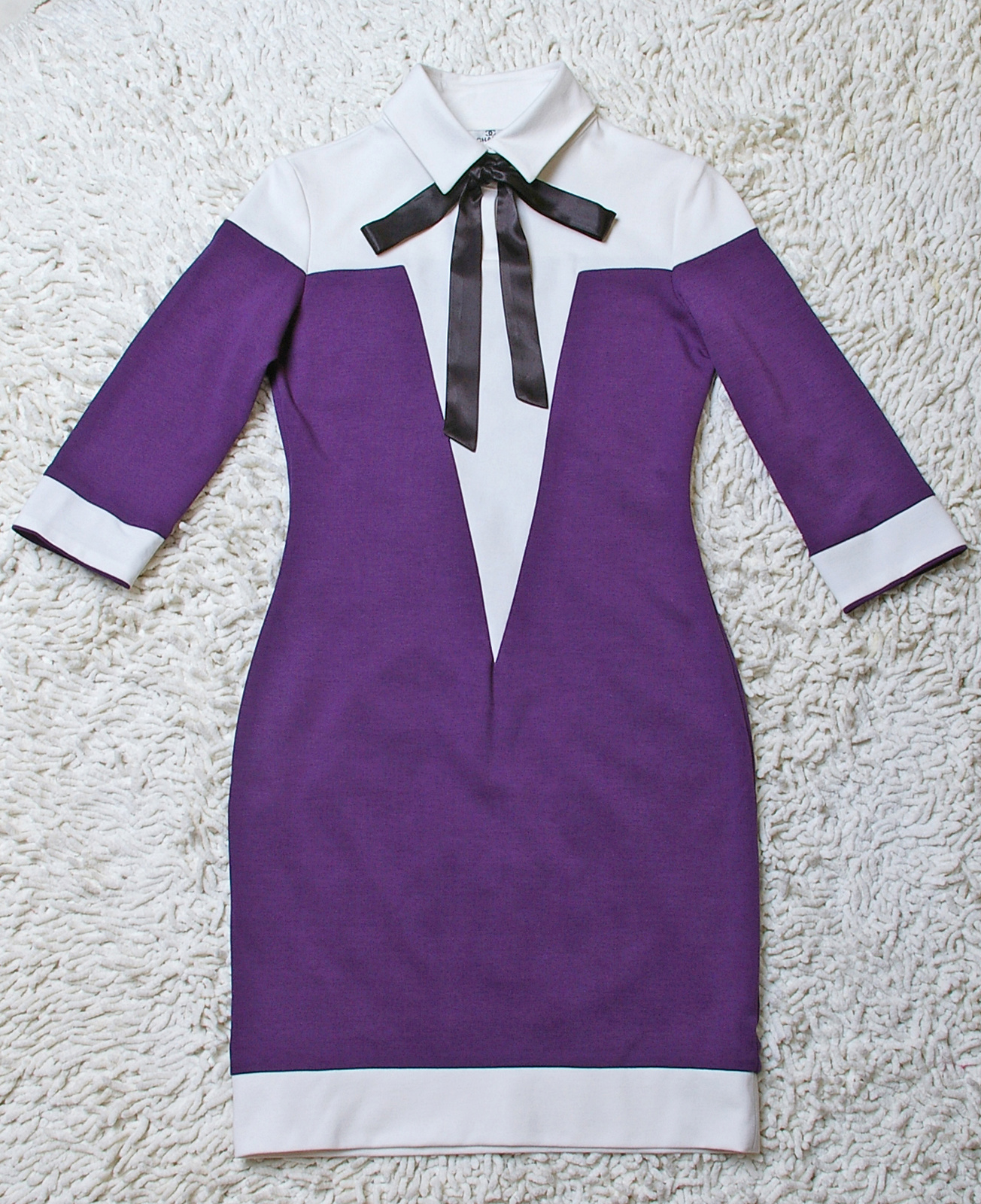 90920B-46A CHANEL PURPLE JERSEY DRESS SIZE S M L PRICE USD 42