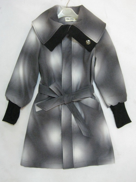 91021A-23A  MIUMIU GREY  WOOL COAT SIZE M L XL PRICE USD51