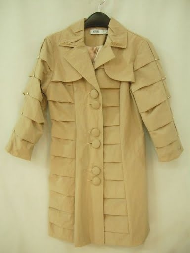 90714C-28A MOSCHINO BEIGE COTTON DUSTCOAT SIZE 34 36 38 PRICE US