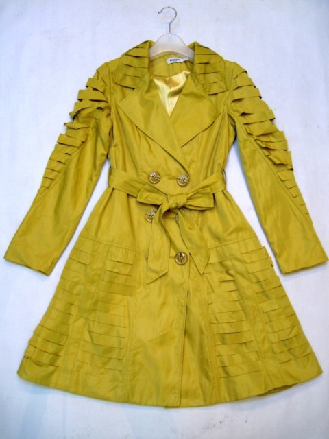 90920B-01C MOSCHINO YELLOW COTTON&POLYESTER DUSTCOAT SIZE 2 4 6 