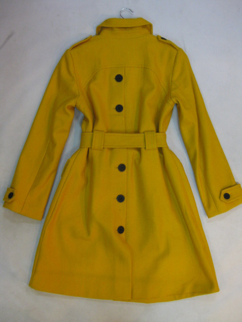 91015A-23   MOSCHINO YELLOW COTTON COAT SIZE 2 4 6  (BACK) PRICE