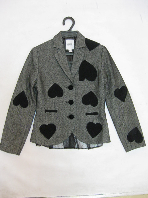 91021A-01   MOSCHINO BLACK WOOL JACKET SIZE 2 4 6 PRICE USD46