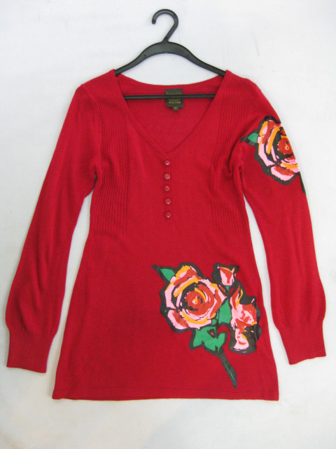 91013A-15   LV  RED KNITTING DRESS  SIZE 2 4 6 PRICE USD37