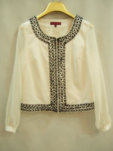 90715E-22 KENZO WHITE COTTON&POLYESTER COAT SIZE 34 36 38 PRICE 