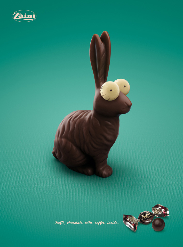 chocolate with coffee bunny