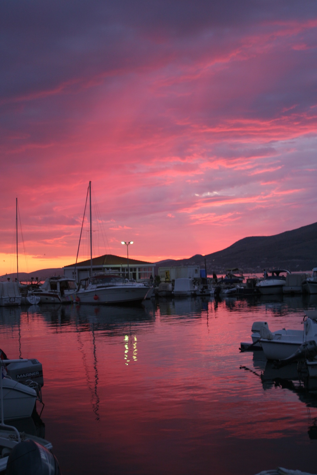 Trogir kikötő - naplemente után